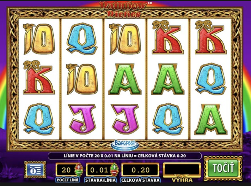 Image of Rainbow Riches slot in gameplay