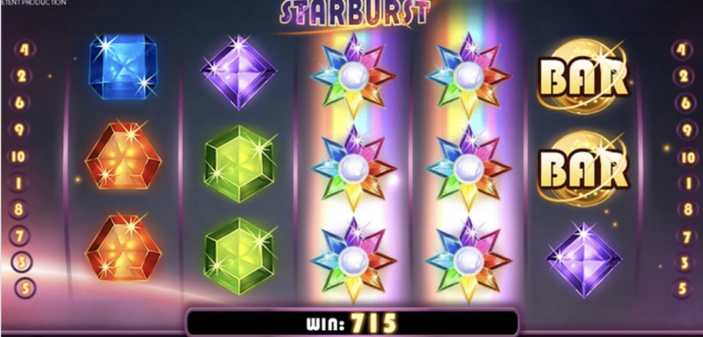 Image of Starburst slot gameplay