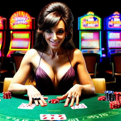 Image of Lady playing black jack