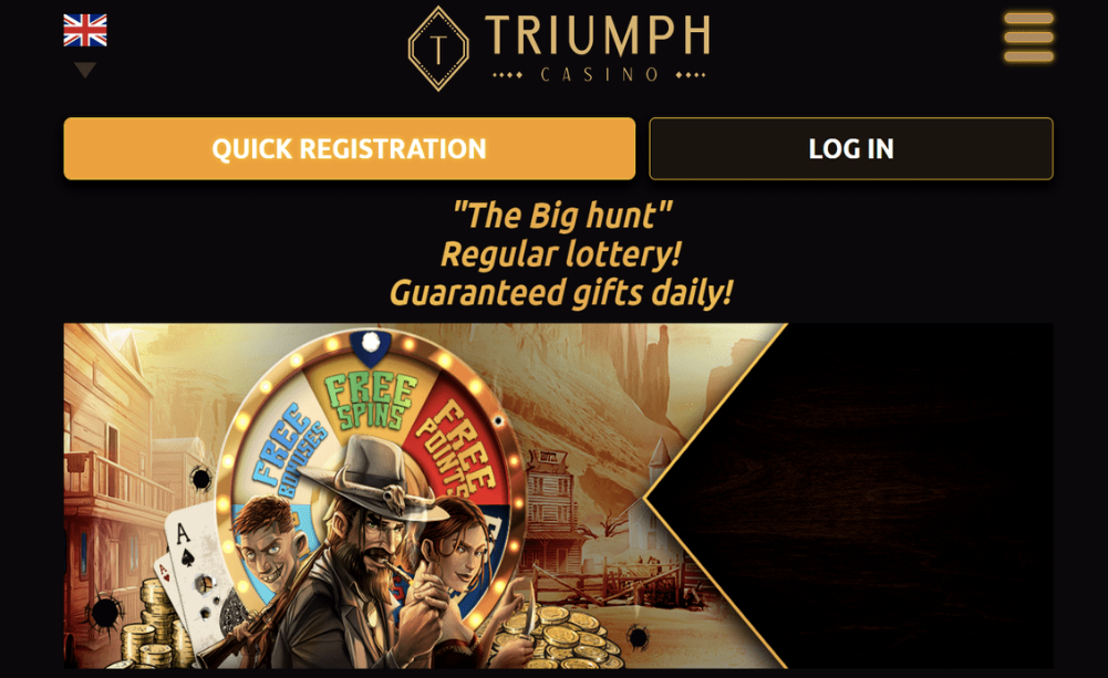 Image of Triumph Casino website