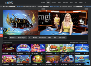 image of hustle casino website