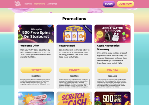 image of Fluffy Spins Casino website